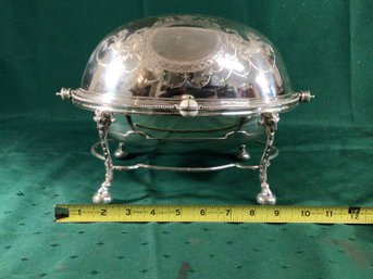 Antique Victorian Silver-Plated Server - 11 In X 8.5 Inches, With Interior Trays, SHIPPABLE
