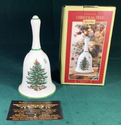 Christmas Tree Handled Bell By Spode - 6 Inches