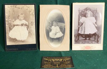 3 Antique Baby Photographs