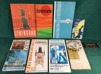 Vintage Travel Pamphlets And Booklets From Sweden, Czechoslovakia, Scandinavia - Lot Of 8