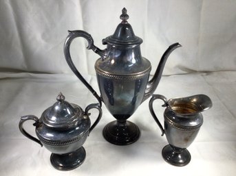 Silver Plate Tea Set - Lot Of 3