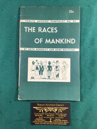 Antique Book: The Races Of Mankind - Public Affairs Pamphlet No. 85 By Ruth Benedict And Gene Weltfish