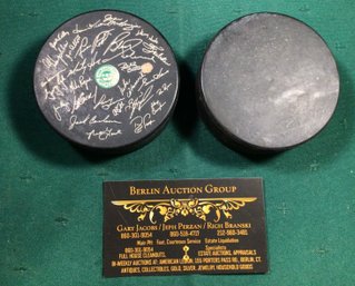 2 Hockey Pucks - Whalers: Marked Official & Made In Czechoslovakia, One Marked: Viceroy & Canada, SHIPPABLE
