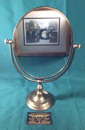 Vintage Brass Vanity Swivel Mirror