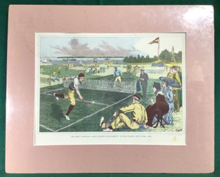 American Historical Tennis Prints - The First National Lawn Tennis Tournament - Staten Island, New York - 1880