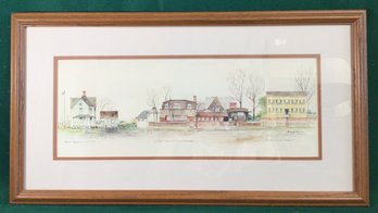 Watercolor - Signed Limited Edition 206/1000 - Ronald Raegan, Frank Lloyd Wright, Abraham Lincoln - 24 X 13.5