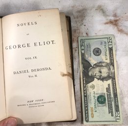 Antique Book - Novels Of George Elliot Vol. IX - Daniel Deronda Vol. II - Book V Mordecai - Copyright 1876