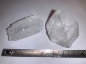 2 Quartz Crystal Specimens, 125 Grams Total Weight, Shipping Available