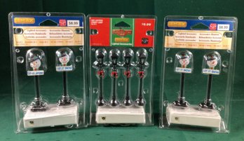 Lemax 3 Sets Of Holiday Lighted Street Lamps - See Description. SHIPPING AVAILABLE.