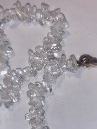 Approximately 18 Inch Quartz Crystal Stone Necklace, Shipping Available