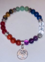 Jade, Jasper, Amethyst, Lapis & Silver Stone Bracelet, Shipping Available