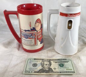 2 Vintage Budweiser Beer Steins, SHIPPABLE!