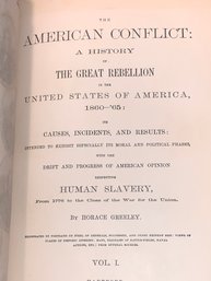 Circa 1879, The American Conflict Of The Great Rebellion, By Horace Greeley, Vol. 1, Illustrated