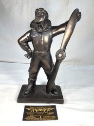 Bronze Aviator Sculpture - Spirit Of An Ace - 11 In Height