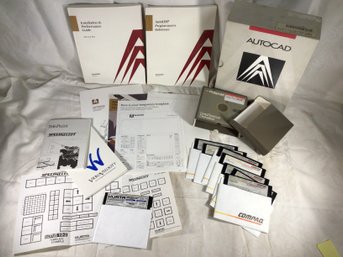AutoCAD Version 9.0 With Floppy Disks And Books - See Photos