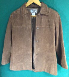 Suede Jacket By CLIO - Size 4, SHIPPING AVAILABLE