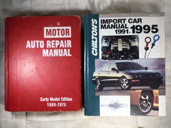 1969-1976 Auto Repair Manual And 1991. 1995 Chilton Imported Car Manual - Lot Of 2, SHIPPABLE!