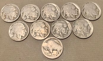 10 U.S. Buffalo Nickels, A 1934, 1936, And Others, SHIPPABLE