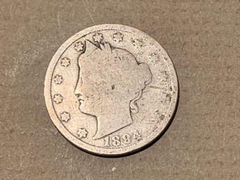 Better Date, U.S. 1894 V Nickel, SHIPPABLE