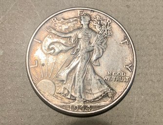 1944 U.S. Standing Liberty Half Dollar Coin, Better. SHIPPABLE