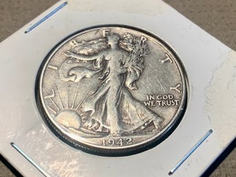1942 U.S. Standing Liberty Half Dollar Coin, Better. SHIPPABLE