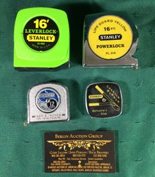 4 Stanley Tape Measures