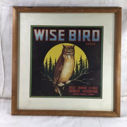 Advertising Print, Wise Bird West Orange Citrus Growers Association - 13 In X 13 In