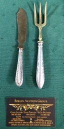 .800 Silver Handle Knife And Fork