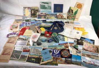 Big Lot Of Postcards, Boy Scouts, And Ephemera