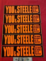 Vintage Lot Of 5 Robert H. Steele Political Bumper Stickers
