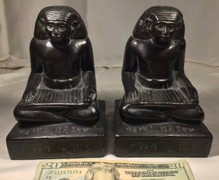 White Metal Pharoah Bookends