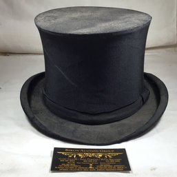 Antique Top Hat, The Sarnoff Hat - See Description