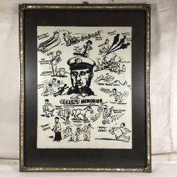 Allen's Memories Framed Cartoon Sketch, Signed - Chansen - 11 In X 14 In