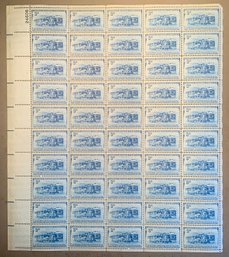 Full Sheet Of 50, 3c U.S. Stamps, 125 Years Rail Transportation, SHIPPPABLE