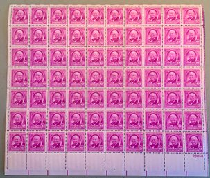 Full Sheet Of 70, 3c U.S. Stamps, William Allen White, SHIPPPABLE