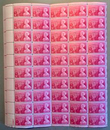 Full Sheet Of 50, 3c U.S. Stamps, Founder Of Memorial Poppy, SHIPPPABLE