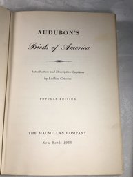 Vintage Book Audubon's Birds Of America The McMillan Company, New York, 1950