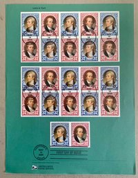 U.S. Stamp FDC Sheet - 37c Lewis And Clark Portraits, Circa 2004, SHIPPABLE