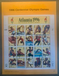 U.S. Stamp FDC Sheet - 32c 1996 Centennial Olympic Games, Atlanta, SHIPPABLE