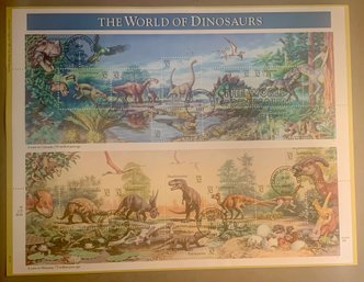 U.S. Stamp FDC Sheet - 32c The World Of Dinosaurs, Circa 1997, SHIPPABLE