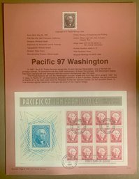 U.S. Stamp FDC Sheet - 60c Pacific 97 Washington, San Francisco, Circa 1997, SHIPPABLE