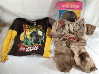 2 Children's Halloween Costumes - Star Wars T-shirt And Vintage Casper The Ghost - See Description And Photos