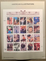 U.S. Stamp FDC Sheet - 34c American Illustrators, SHIPPABLE