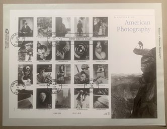 U.S. Stamp FDC Sheet - 37c Masters Of American Photogrsphy, SHIPPABLE