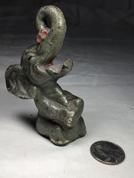 Smiling Elephant, Solid, Metal, Possibly A Paperweight SHIPPABLE