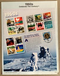 U.S. Stamp FDC Sheet - 32c Celebrate The Century 1960s, Circa 1999, SHIPPABLE