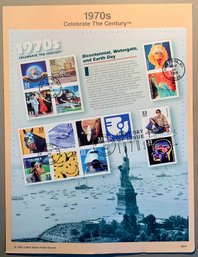 U.S. Stamp FDC Sheet - 32c Celebrate The Century 1970s, Circa 1999, SHIPPABLE