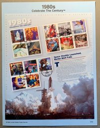 U.S. Stamp FDC Sheet - 33c Celebrate The Century 1980s, Circa 2000, SHIPPABLE