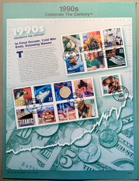 U.S. Stamp FDC Sheet - 33c Celebrate The Century 1990s, Circa 2000, SHIPPABLE