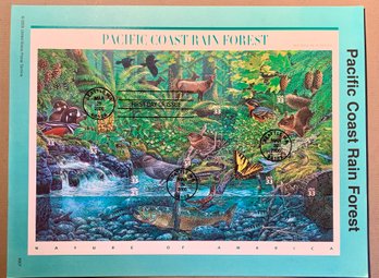 U.S. Stamp FDC Sheet - 33c, Pacific Coast Rain Forest, Nature Of America, SHIPPABLE
